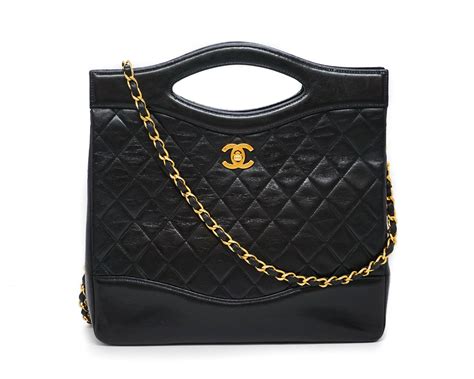 chanel leather tote bags|chanel 31 large shopping bag.